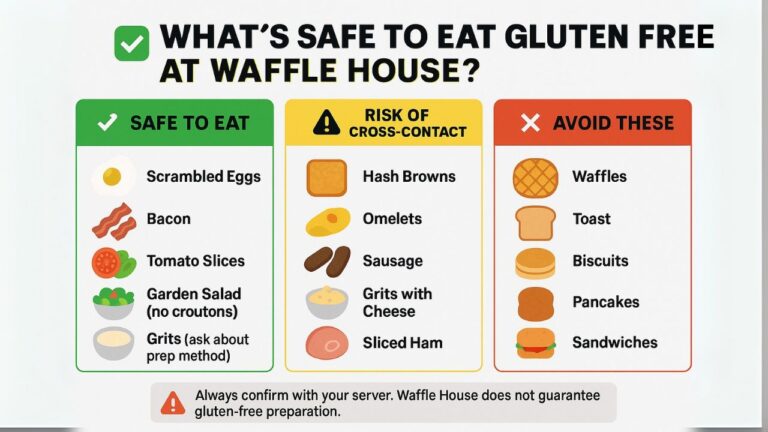 What's safe to eat gluten free at waffle house