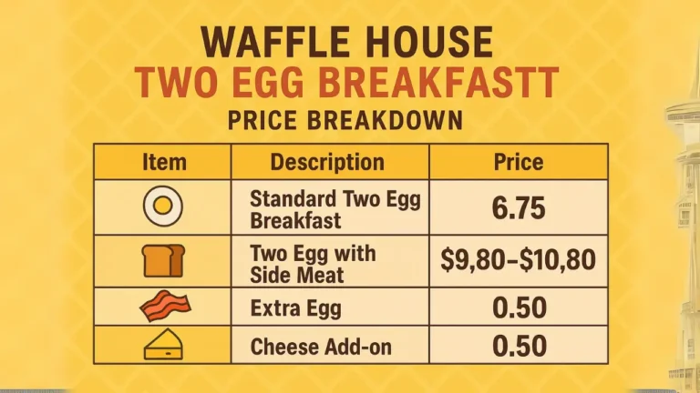 Waffle House Two Egg Breakfast Price