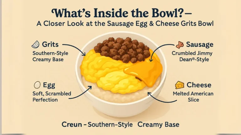 What's include Waffle House Sausage egg and cheese grits Bowl