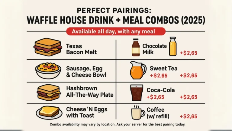 Waffle House Drinks + Meal Combo