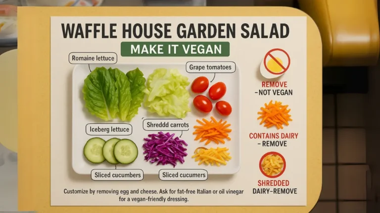 A colorful Waffle House garden salad with lettuce, tomatoes, cucumbers, and a drizzle of dressing on to