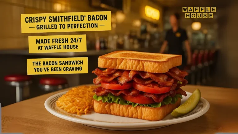 A delicious sandwich featuring layers of bacon and cheese, nestled between two slices of golden-brown bread.