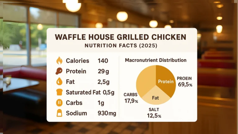 Waffle House grilled chicken nutrition facts, highlighting calories, protein, and fat for informed dietary choices.