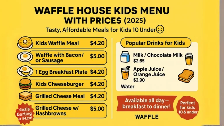 waffle house kids menu prices